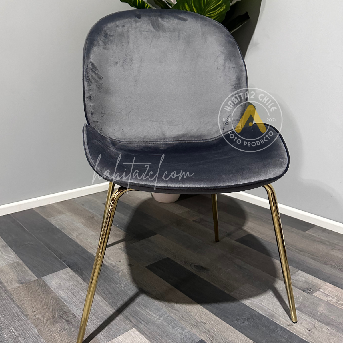 Silla Berlín Felpa Gold