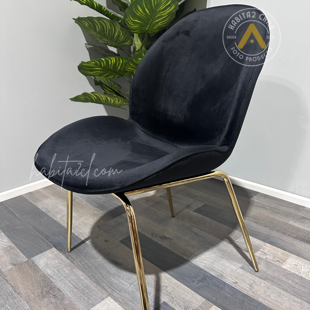 Silla Berlín Felpa Gold