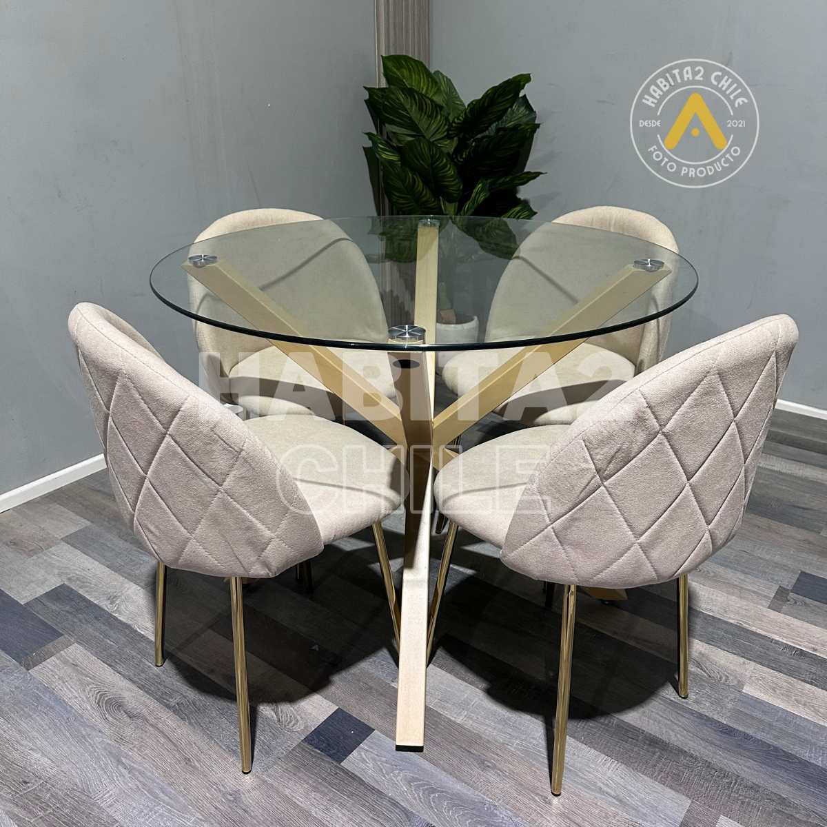 Comedor Nordic Gold Redondo Queen