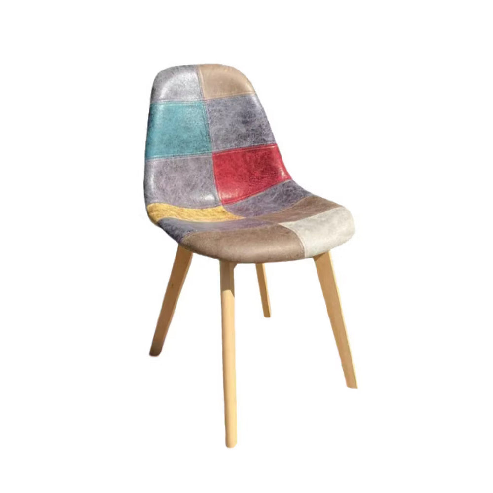 Silla Patchwork Cuero