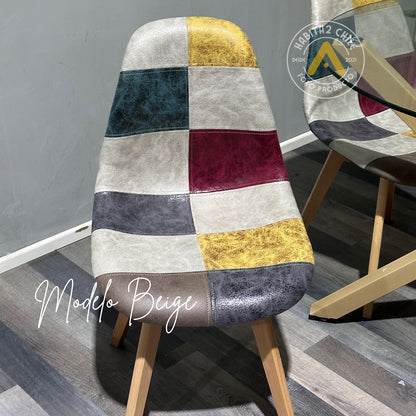 Silla Patchwork Cuero