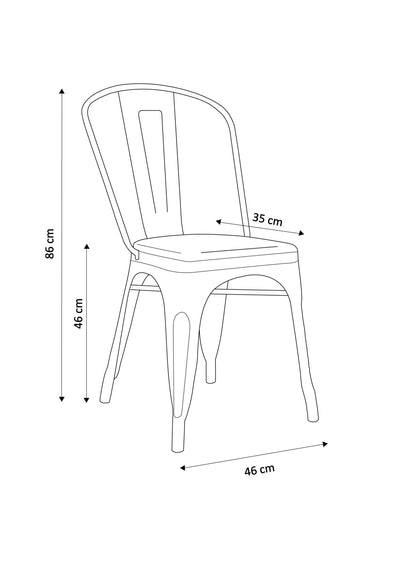 Silla Tolix Wood madera oscura