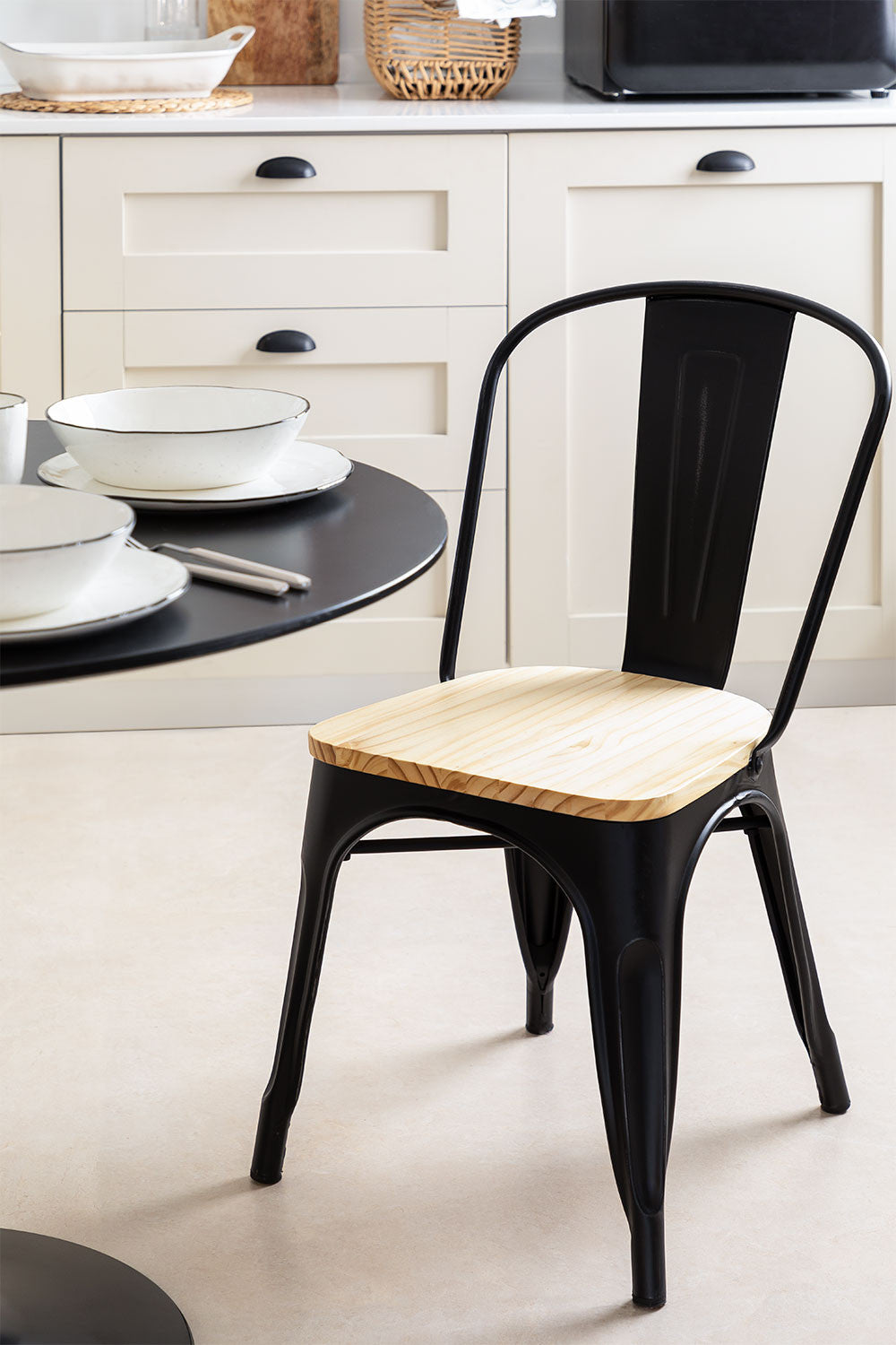 Silla Tolix Wood natural