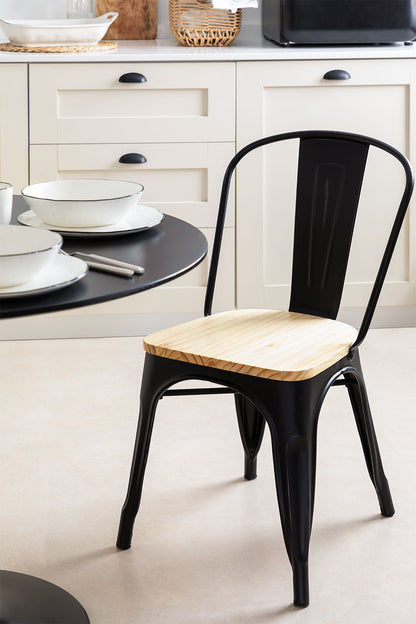 Silla Tolix Wood natural