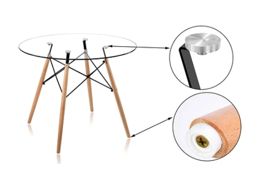 Comedor Eames de Vidrio