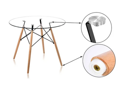 Comedor Eames de Vidrio