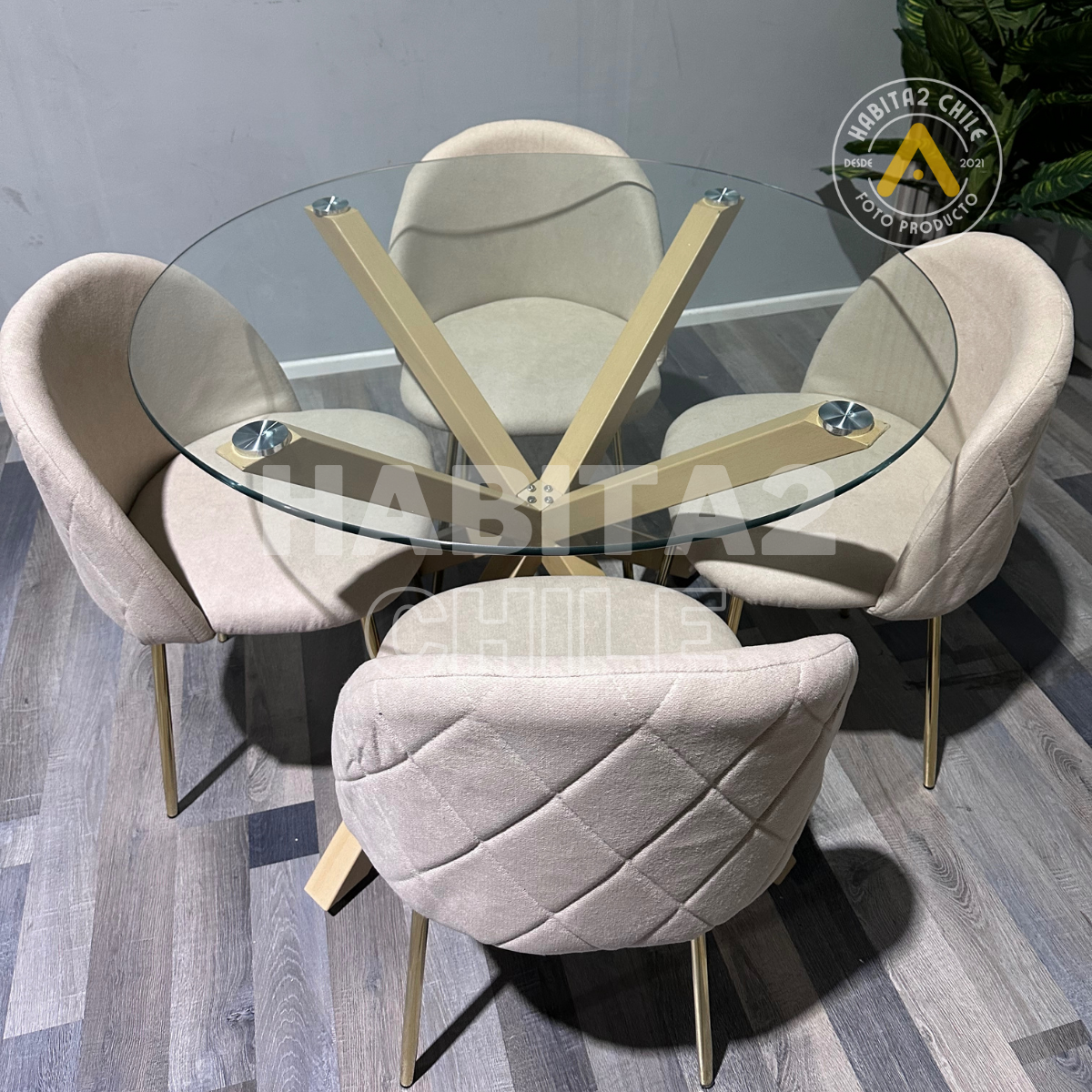 Comedor Nordic Gold Redondo Queen