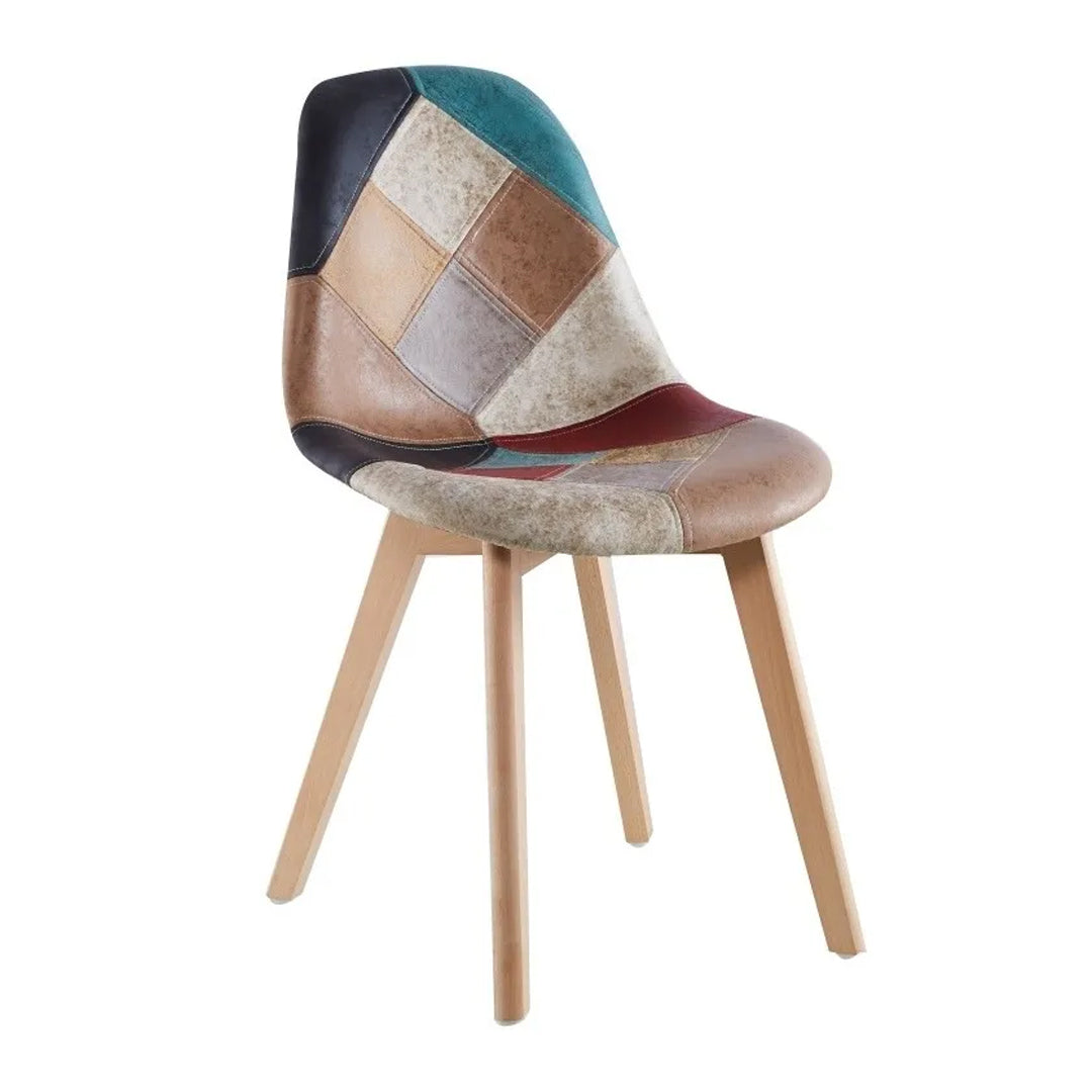 Silla Patchwork Cuero