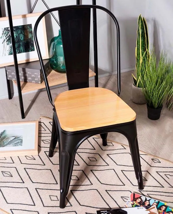 Silla Tolix Wood natural